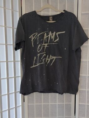 Magnolia Pearl Beams of Light Star-Print Tee - Heather Gray